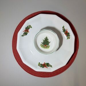 Christmas Heritage chip & dip Pfaltzgraff